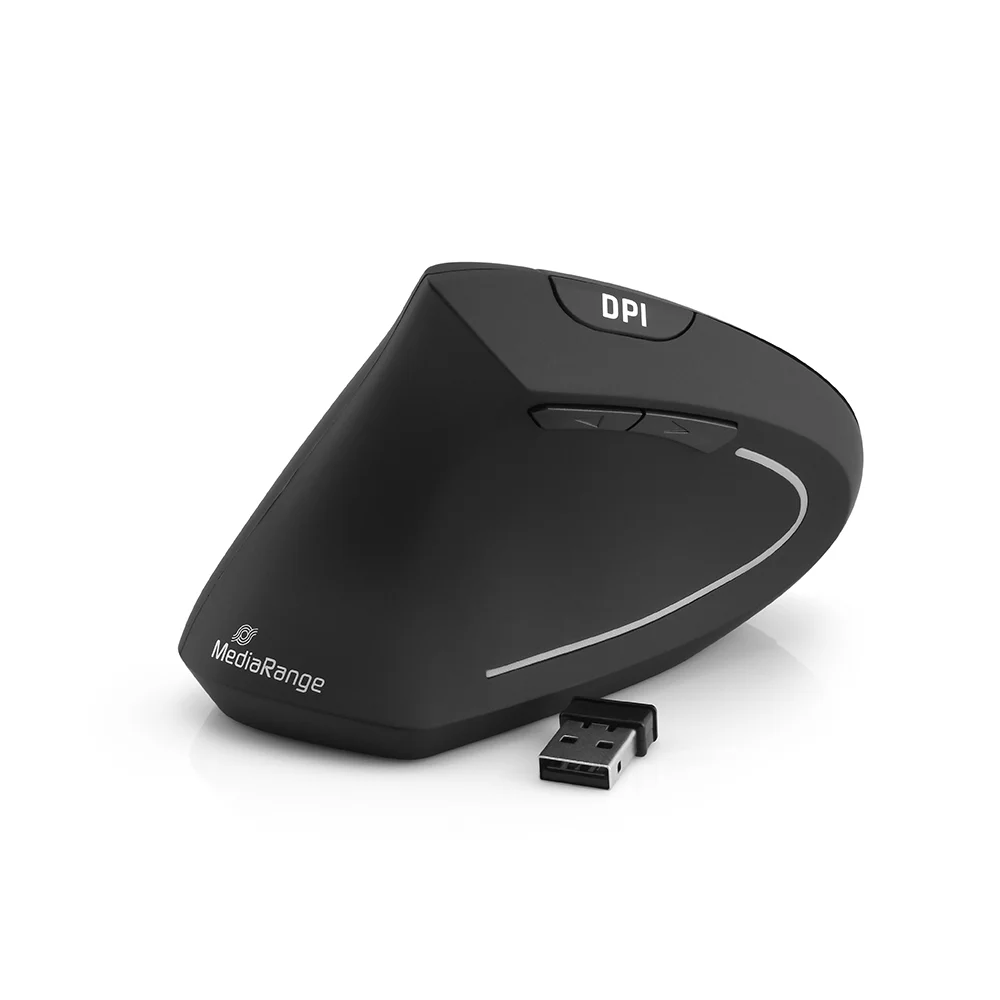Φωτογραφία προϊόντος: MediaRange Ergonomic 6-button wireless optical mouse for left-handers (Black, Wireless) (MROS233)