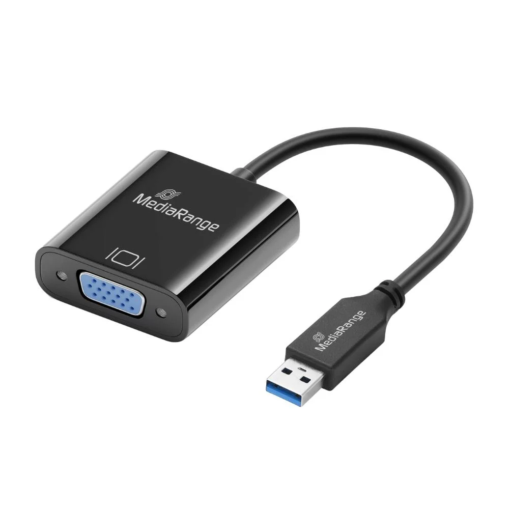 Φωτογραφία προϊόντος: MediaRange USB-A 3.0 to VGA (HD15) Video Converter, 20cm, Black (MRCS230)
