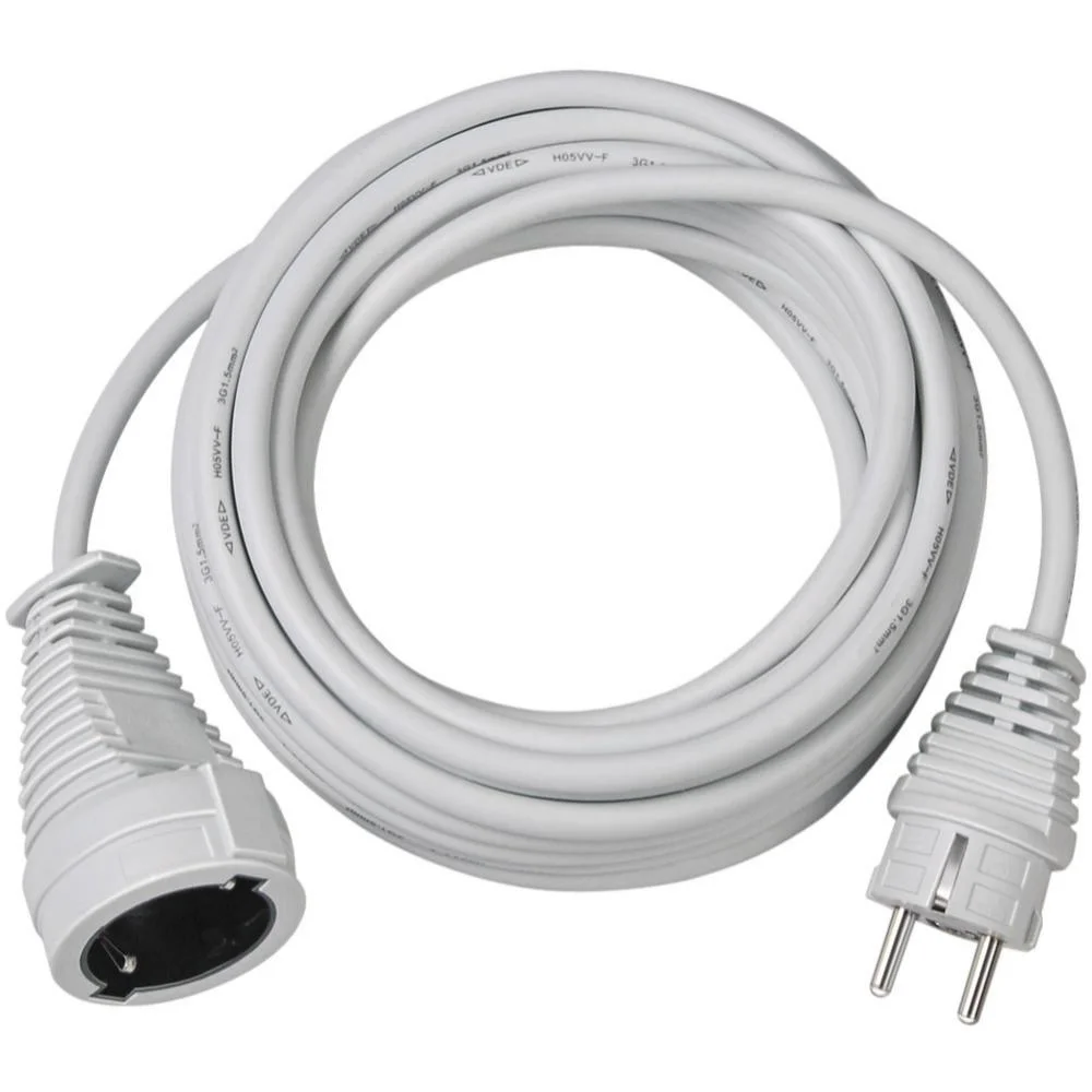 Φωτογραφία προϊόντος: Brennenstuhl Quality plastic extension cable 5m white H05VV-F 3G1,5 (1168440) (BNN1168440)