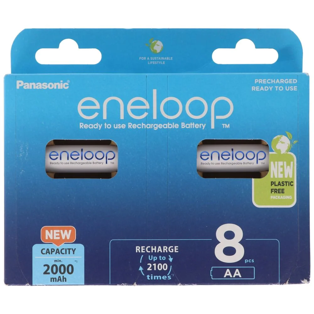 Φωτογραφία προϊόντος: PANASONIC BATTERY Panasonic Eneloop Επαναφορτιζόμενες Μπαταρίες AA Ni-MH 2000mAh 8τμχ (37833094) (PAN37833094)