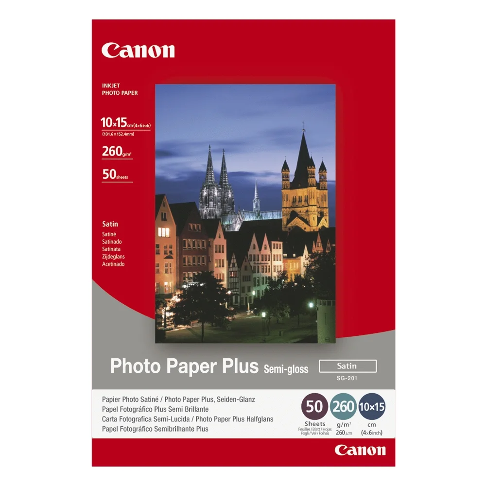 Φωτογραφία προϊόντος: Canon Φωτογραφικό Χαρτί A6 Semi Gloss 260g/m² 50 Φύλλα (1686B015) (CAN-SG201A6)