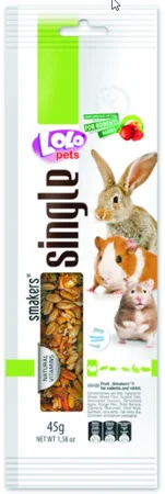 Φωτογραφία προϊόντος: Lolo pets smakers τρωκτικών-weekend style με φρούτα και ξηρούς καρπούς Lolo pets (20105437)