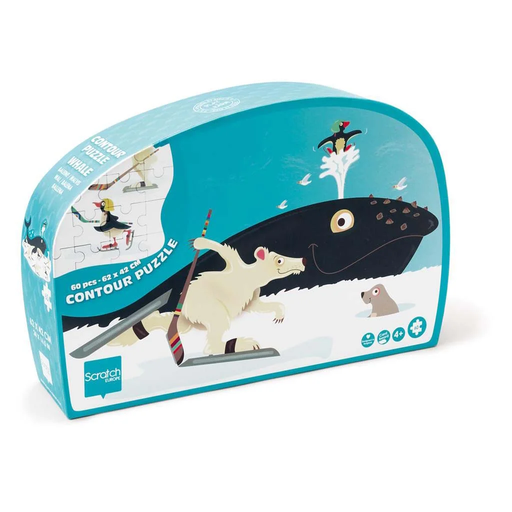 Φωτογραφία προϊόντος: Scratch CONTOUR PUZZLE WHALE 60pcs