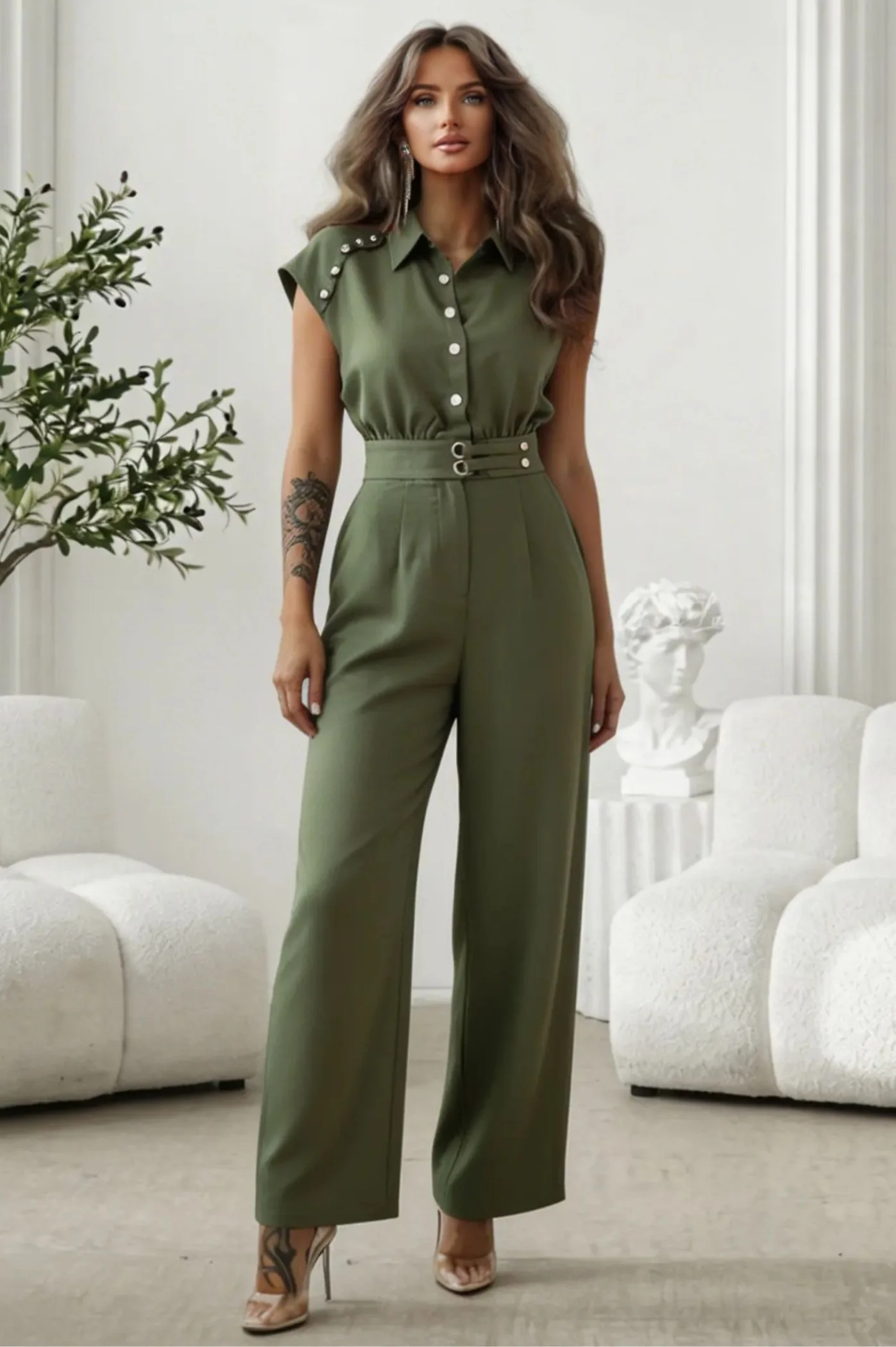 Φωτογραφία προϊόντος: Antithesis Clothing ΟΛΟΣΩΜΗ ΦΟΡΜΑ ΑΜΑΝΙΚΗ ΜΕ ΚΟΥΜΠΙΑ - ΧΑΚΙ