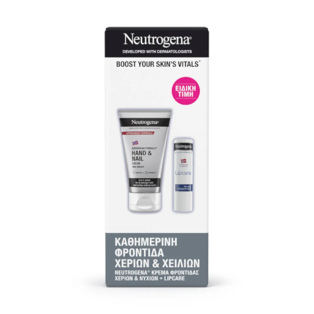 Φωτογραφία προϊόντος: Neutrogena Promo Pack με Norwegian Formula Κρέμα Χεριών & Νυχιών 75ml & Norwegian Formula Ενυδατικό Lipcare 4,8g