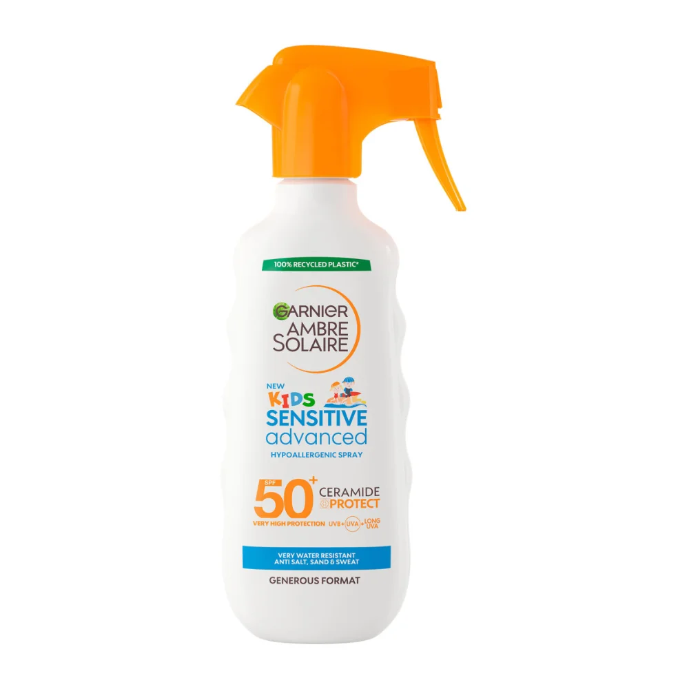 Φωτογραφία προϊόντος: GARNIER AMBRE SOLAIRE Kids Sensitive Advanced Trigger SPF50+ Κατάλληλο και για Ευαίσθητες Παιδικές Επιδερμίδες (270ml)
