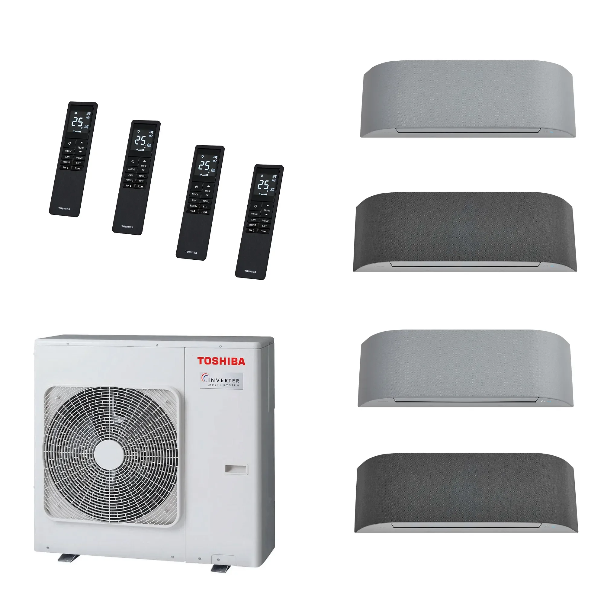 Φωτογραφία προϊόντος: Κλιματιστικό Toshiba RAS - 4M27G3AVG-E (4-room) + 4 Haori RAS-B10N4KVRG-E1