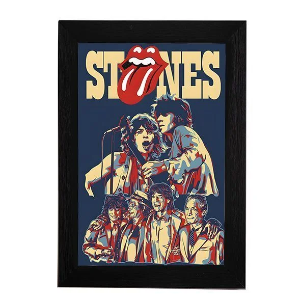 Φωτογραφία προϊόντος: HOPER Αφίσα Rolling Stones Poster 40x60 εκ Κορνίζα Ξύλινη Χρώμα Μαύρο η αφίσα ειναι με πλαστικοποίηση ματ K29-69