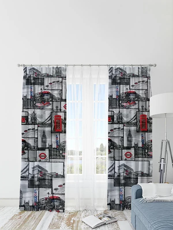 Φωτογραφία προϊόντος: SUNSHINE HOME ΚΟΥΡΤΙΝΑ ΛΟΝΕΤΑ 150X280CM LONDON –GREY- SUNSHINE