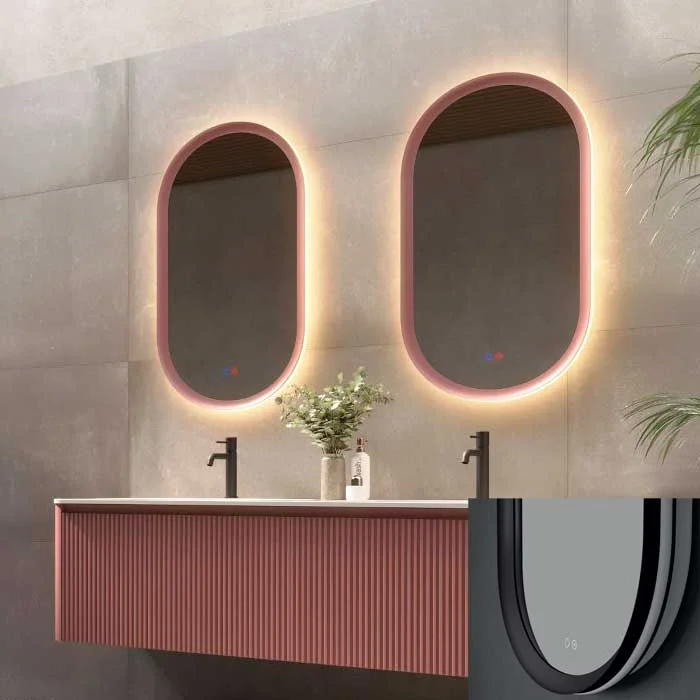 Φωτογραφία προϊόντος: Καθρέπτης led Imex Milano MILA036/90NG 50x90Υ χρώμα μαύρο ματ αντιθαμβωτικός