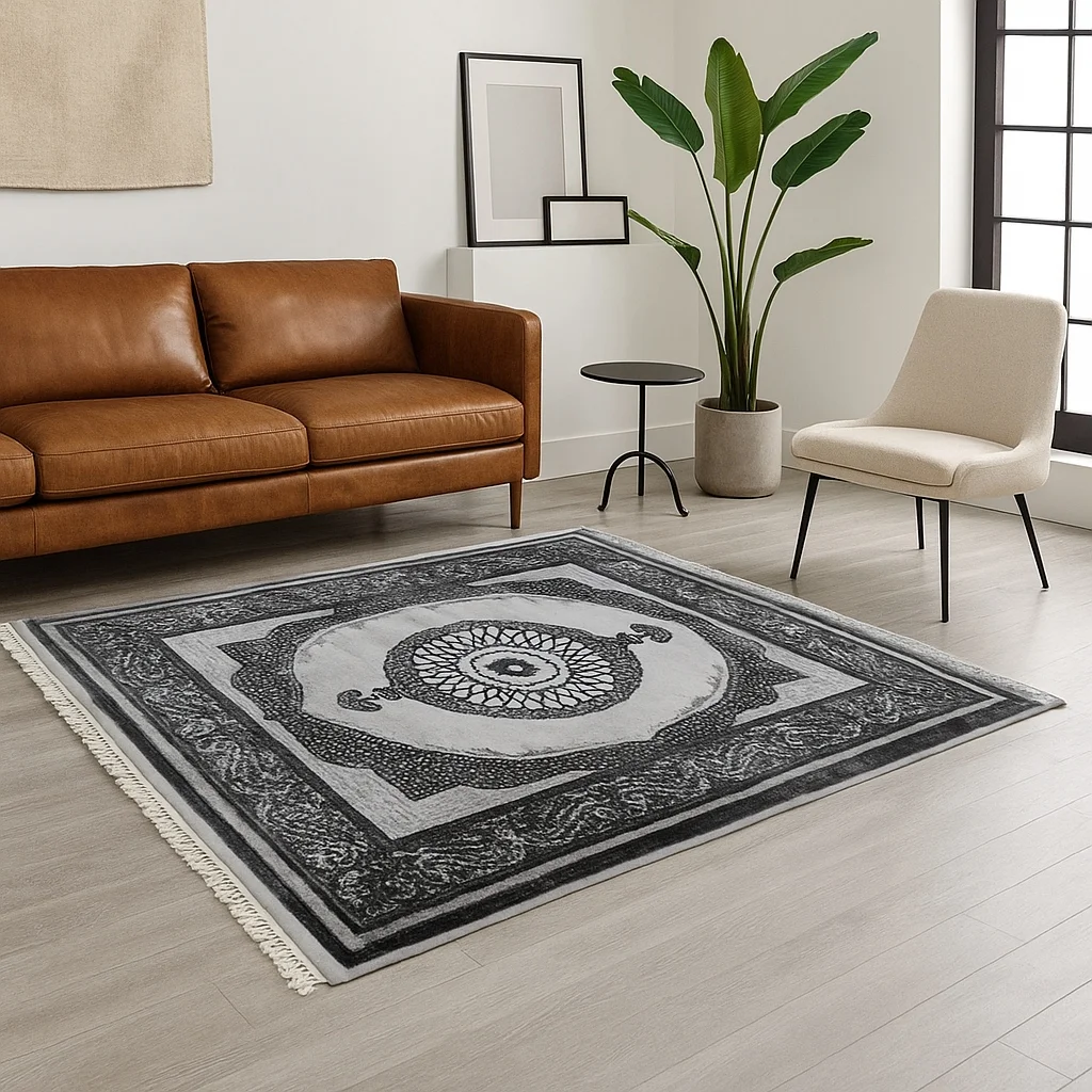 Φωτογραφία προϊόντος: Saray Home Χαλιά Κλασικά Heatset ανάγλυφα με κρόσσι Halic 240X290cm HL650-GR-240 Γκρι