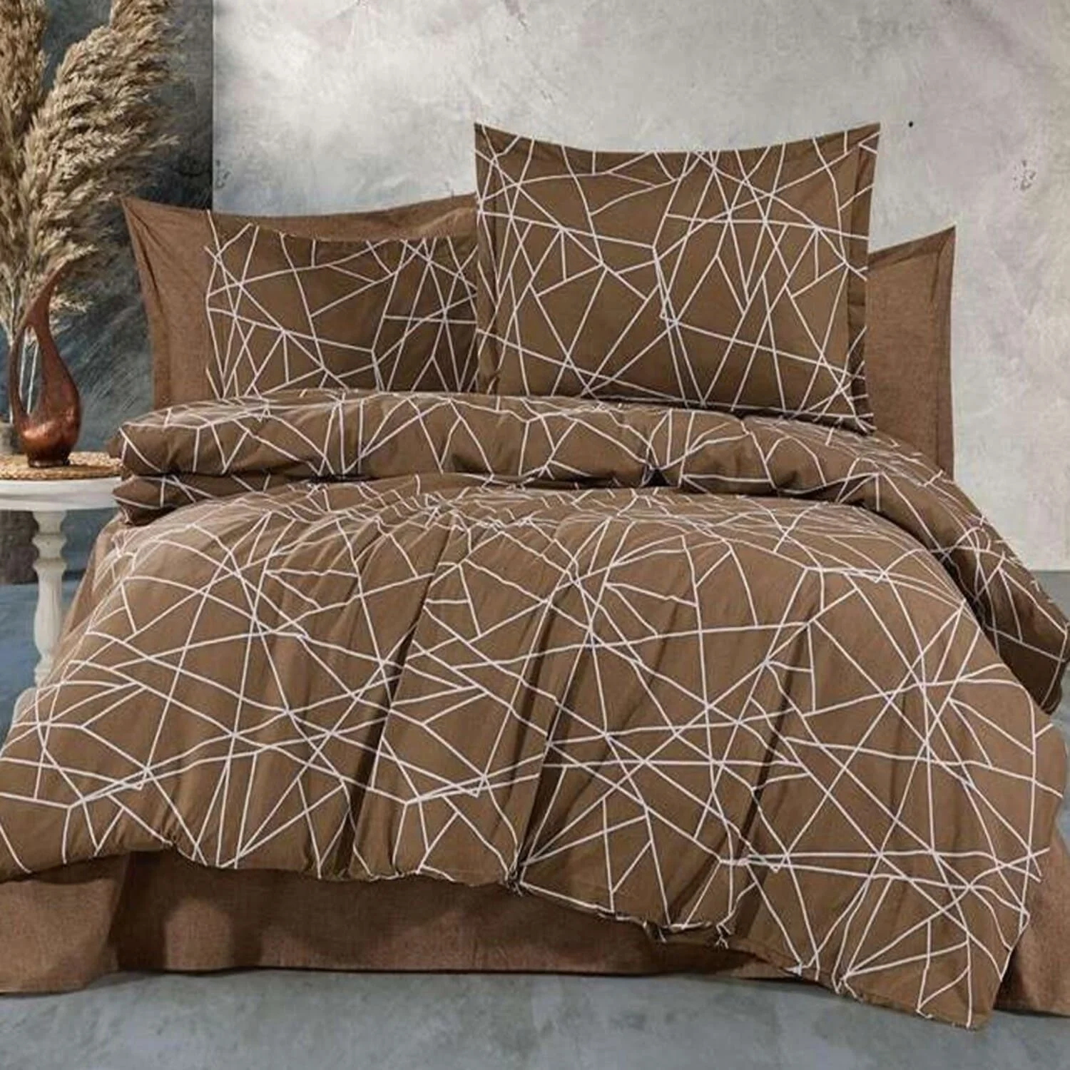 Φωτογραφία προϊόντος: MayHome Σετ Σεντόνια Polycotton Διπλά 2520346478 (Π: 200cm x Μ: 240cm) – Γεωμετρικό