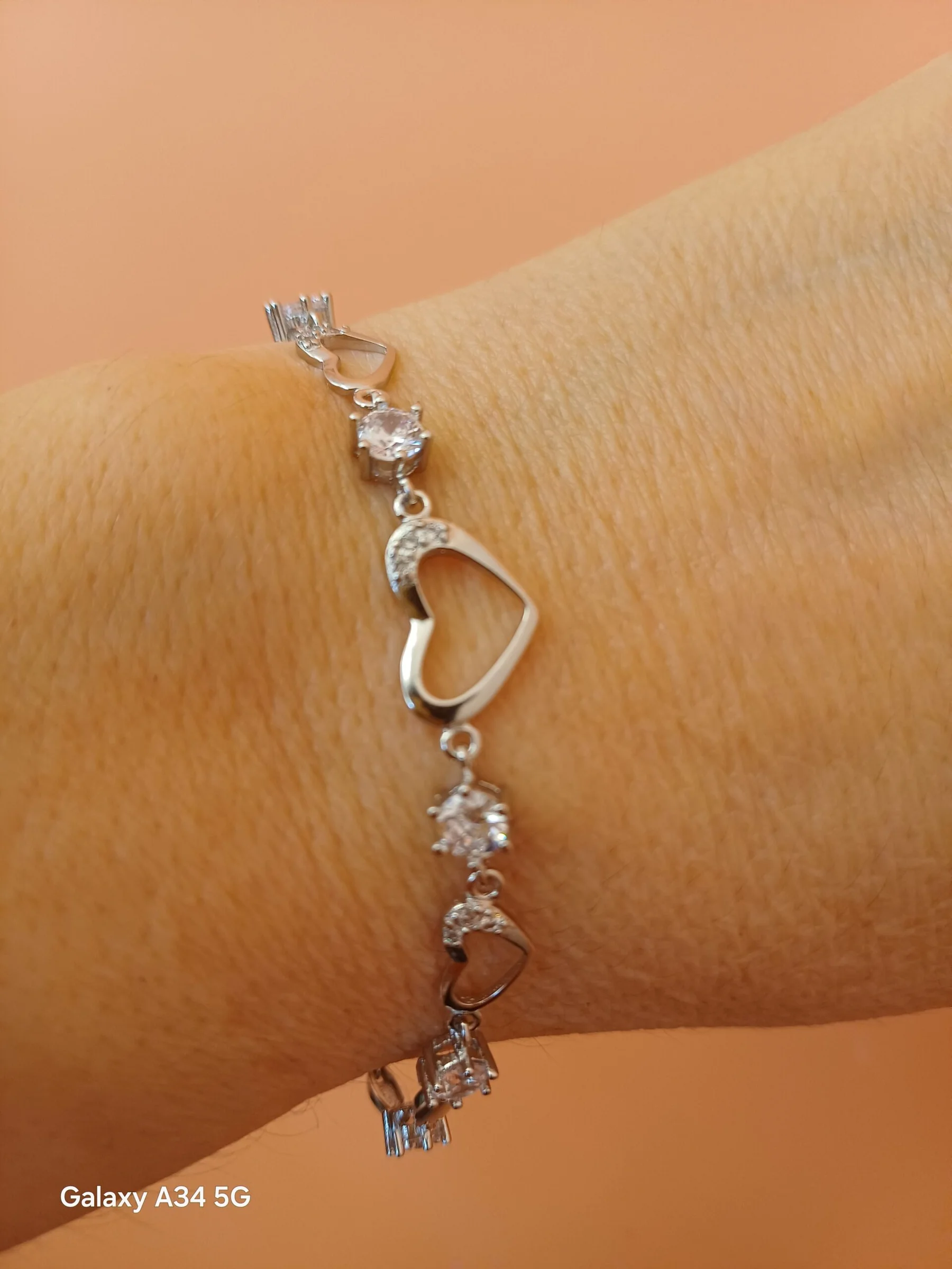 Φωτογραφία προϊόντος: Peach Jewelry Βραχιόλι ασημι 925 Καρδίες