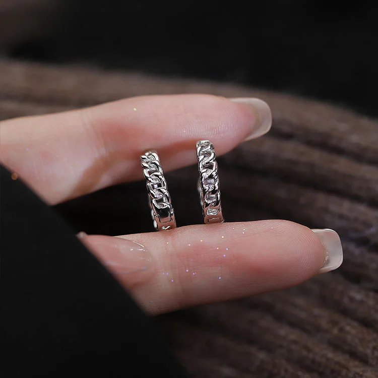 Φωτογραφία προϊόντος: Peach Jewelry Σκουλαρίκια Ασημι 925 Kρικοι Πλεξούδα