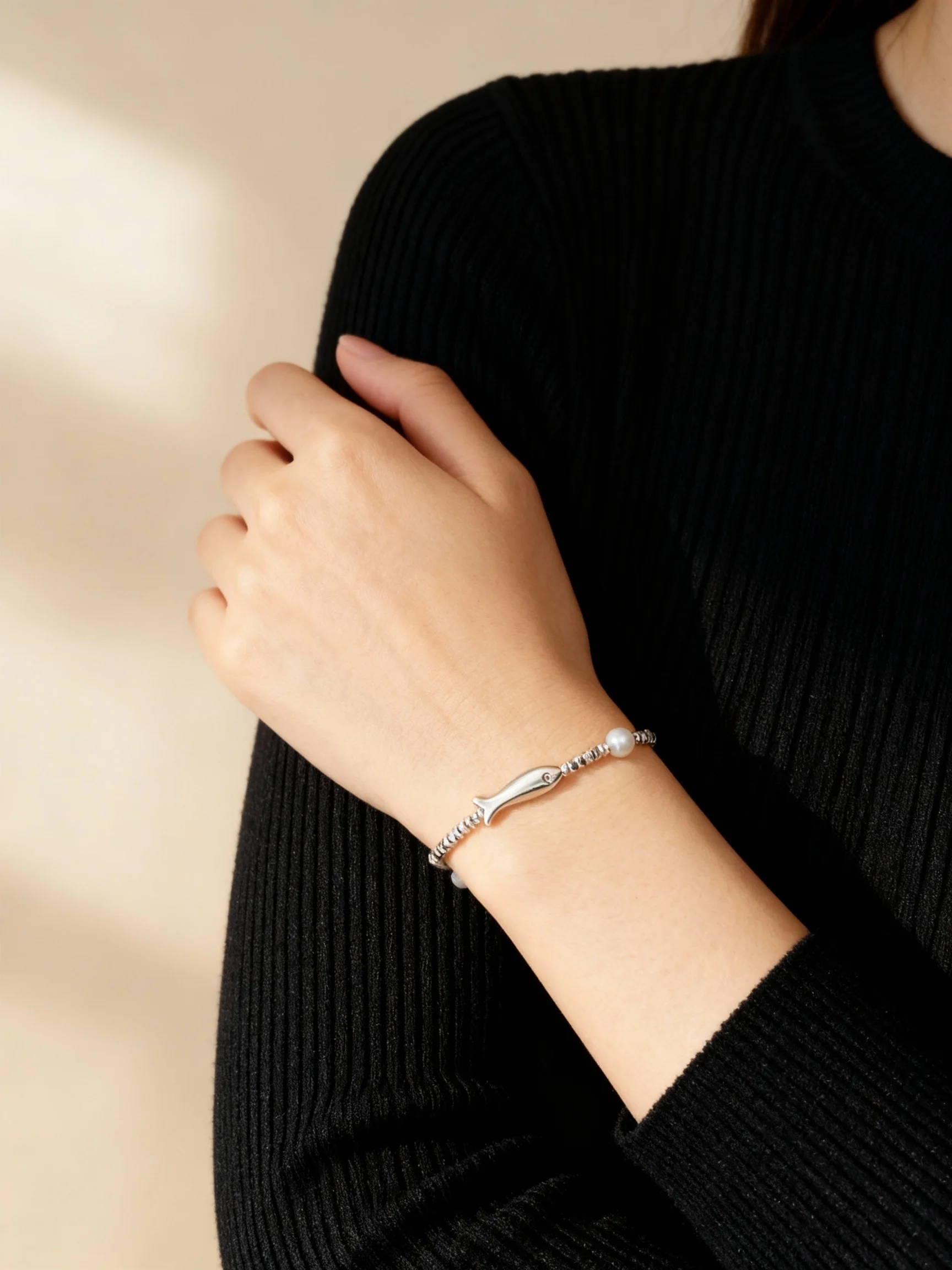 Φωτογραφία προϊόντος: Peach Jewelry Symbol Bραχιολι Ασημι 925 Ψαρι