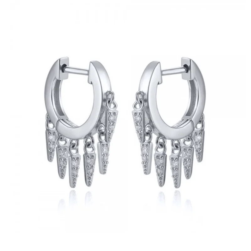 Φωτογραφία προϊόντος: Peach Jewelry Σκουλαρίκια Ασημι 925 Kρικοι 6Σαιτες