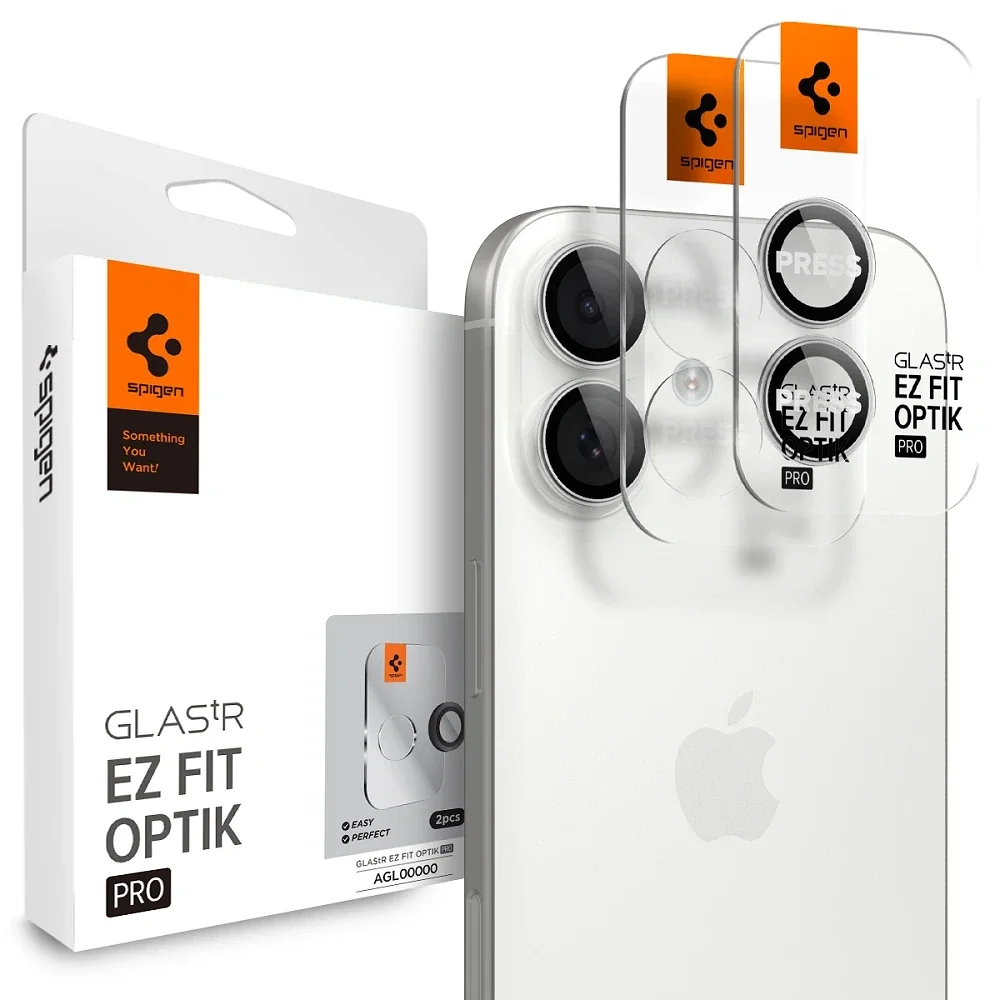 Φωτογραφία προϊόντος: Spigen Optik Pro Glas.tr ”Ez Fit” Camera Protector 2-Pack iPhone 16 / 16 Plus / 17 Silver