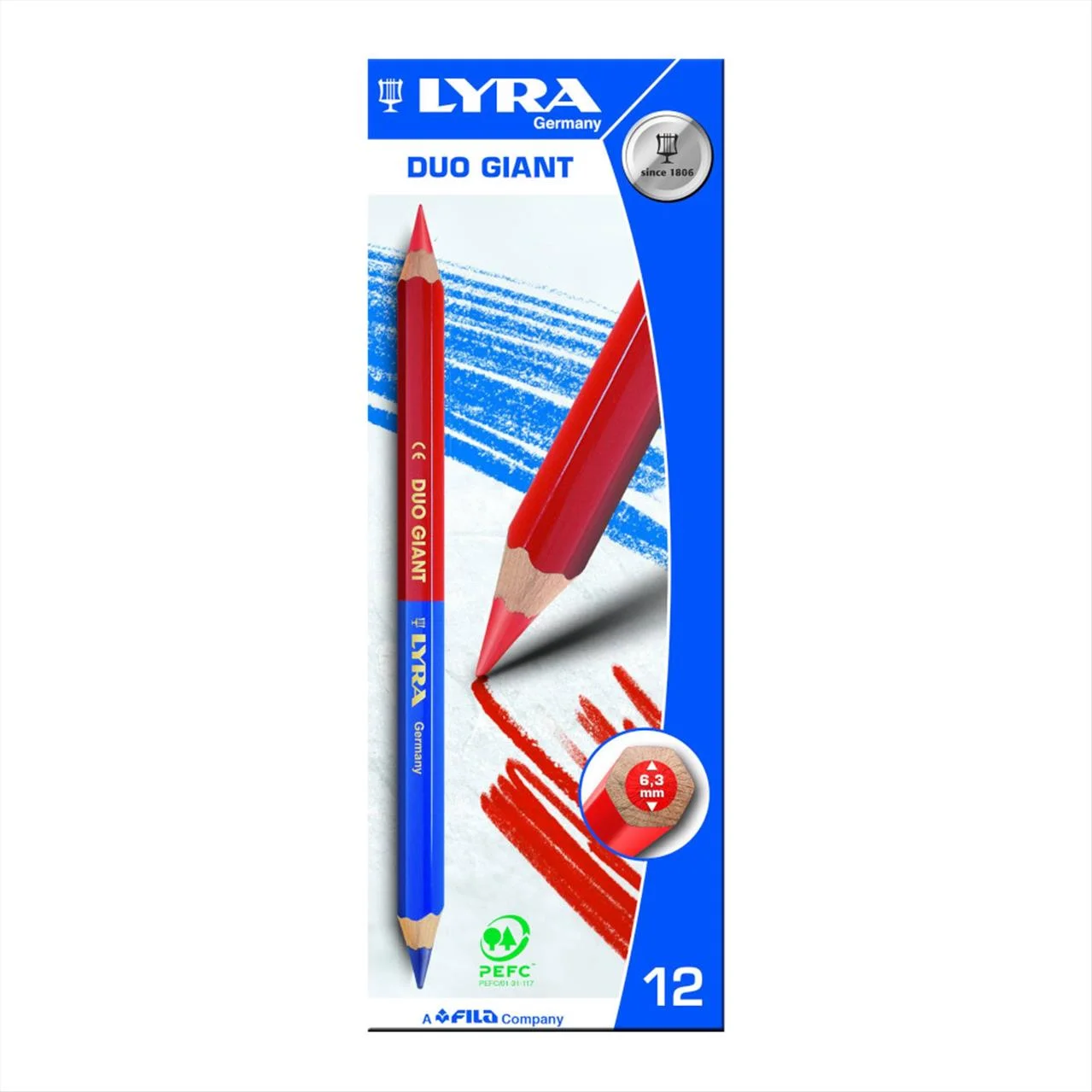 Φωτογραφία προϊόντος: Lyra Μολύβι Δίχρωμο Duo Giant Κόκκινο-Μπλε - 52736