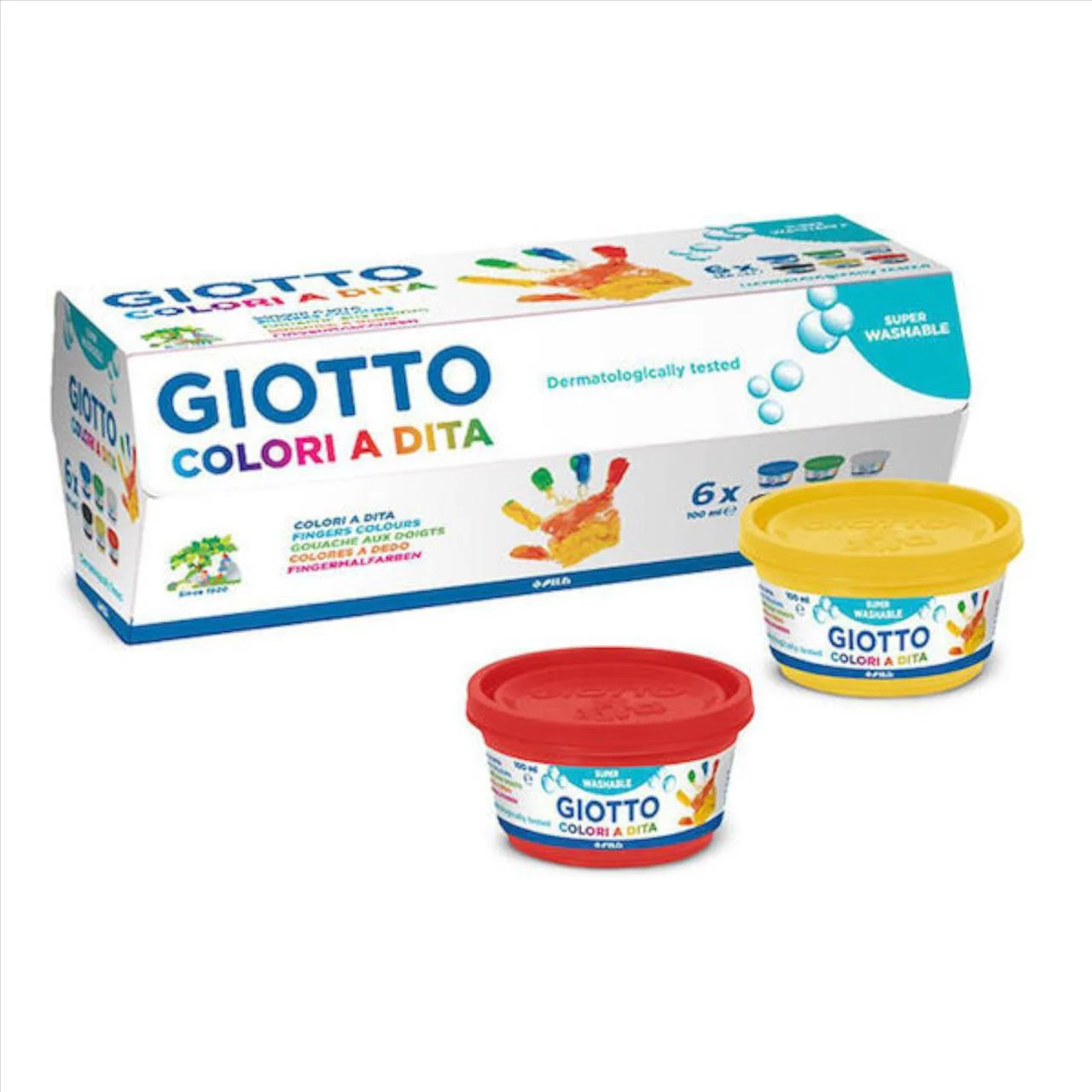 Φωτογραφία προϊόντος: Giotto Δακτυλομπογιές 100ml x 6 Χρώματα - 000534100