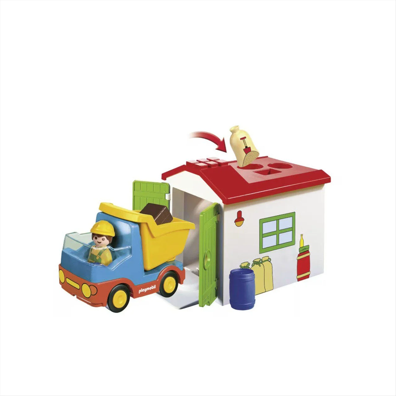 Φωτογραφία προϊόντος: Playmobil 1 2 3 Φορτηγό Με Γκαράζ - 70184
