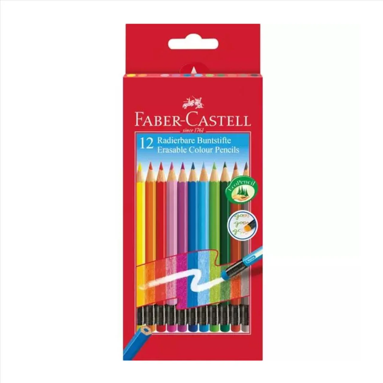Φωτογραφία προϊόντος: Faber Castell Ξυλομπογιές Grip Με Γόμα 12τμχ 116613 - 12306757