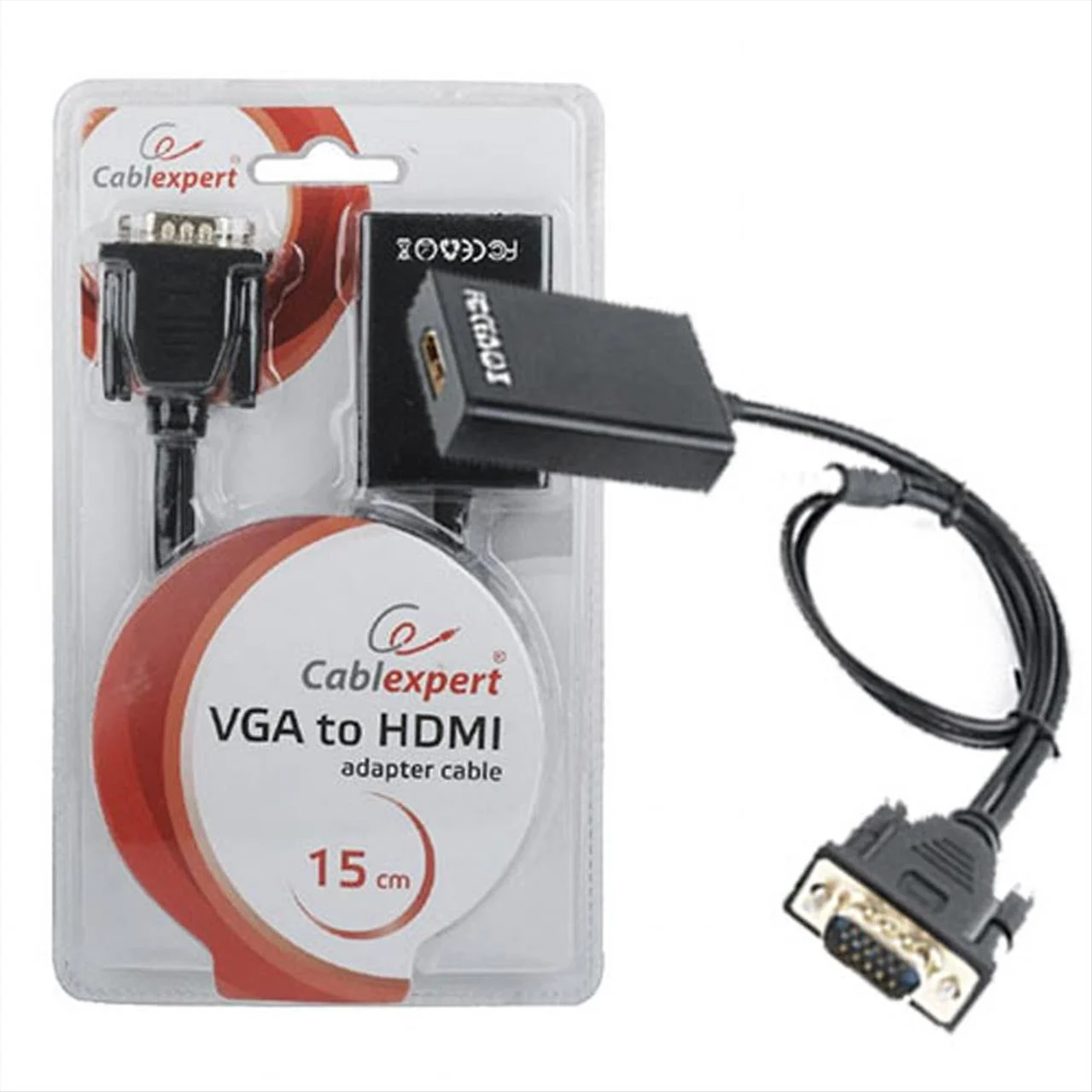 Φωτογραφία προϊόντος: Cablexpert Αdapter VGA Τo HDMI Cable 0.15m - A-VGA-HDMI-01