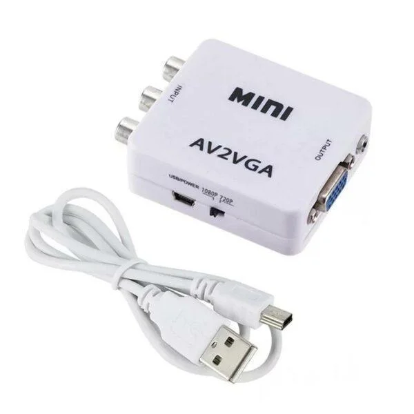 Φωτογραφία προϊόντος: OEM Treqa Μετατροπέας AV (RCA) σε VGA ανάλυσης 1080p Άσπρος HDV-556