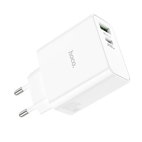 Φωτογραφία προϊόντος: Hoco Φορτιστής με Θύρες USB-Α, USB-C Χωρίς Καλώδιο 65W Άσπρος C113A