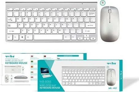 Φωτογραφία προϊόντος: OEM Weibo WB-8066 Ασύρματο Σετ Πληκτρολόγιο & Ποντίκι Αγγλικό US