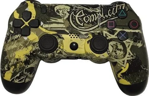 Φωτογραφία προϊόντος: OEM Doubleshock Ασύρματο Gamepad για PS4 Skull Κίτρινο