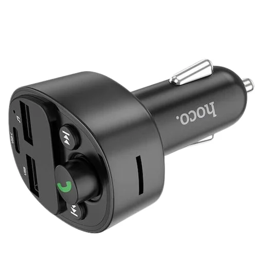 Φωτογραφία προϊόντος: Hoco FM Transmitter Αυτοκινήτου με δυνατότητα σύνδεσης Bluetooth και USB Μαύρο DE6