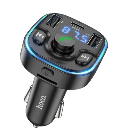 Φωτογραφία προϊόντος: Hoco FM Transmitter Αυτοκινήτου με δυνατότητα σύνδεσης Bluetooth και USB Μαύρο DE5