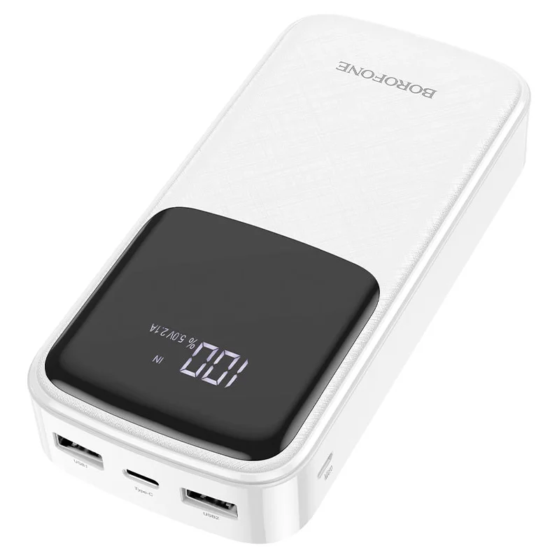 Φωτογραφία προϊόντος: OEM Borofone Power Bank 20000mAh με 2 Θύρες USB-Α Λευκό BJ17A