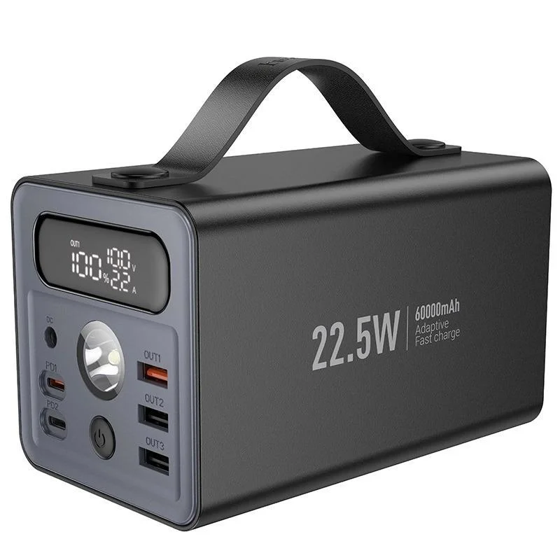 Φωτογραφία προϊόντος: Hoco Power Bank 60000mAh 22.5W με Θύρες USB-A και USB-C Μαύρο J138