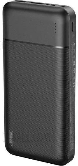 Φωτογραφία προϊόντος: Remax Power Bank 20000mAh με 2 Θύρες USB-A Μαύρο RPP-166