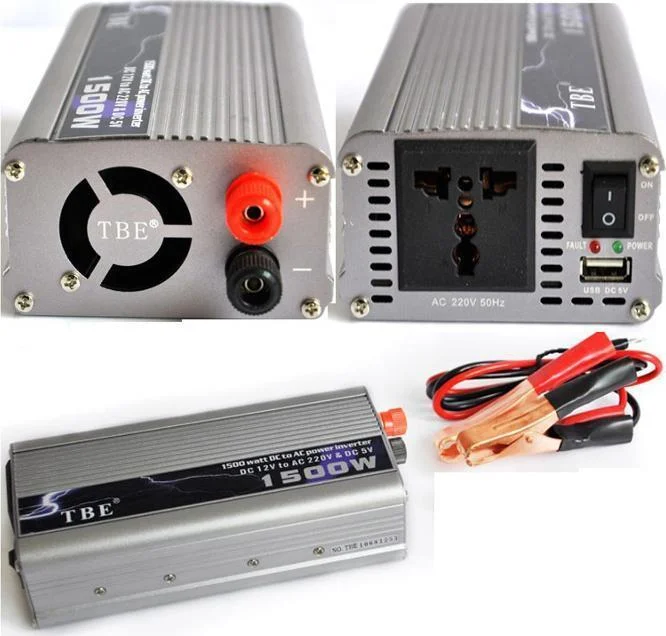 Φωτογραφία προϊόντος: OEM TBE Inverter Αυτοκινήτου Τροποποιημένου Ημιτόνου 1500W για Μετατροπή 12V DC σε 220V AC με 1xUSB