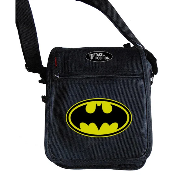 Φωτογραφία προϊόντος: Takeposition Τσαντάκι ώμου Unisex, Bat man Logo, Μαύρο, 23x18x8.50cm, 983-1080