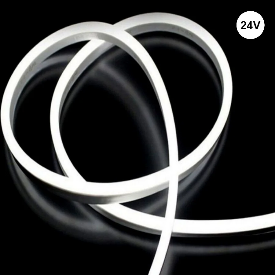 Φωτογραφία προϊόντος: MINI NEON FLEX 2835 24V 5m ταινία led στεγανή IP65 10W/m 700lm/m 160° ψυχρό λευκό 6000k dimmable 10W-120/24-6NEON UNIVERSE
