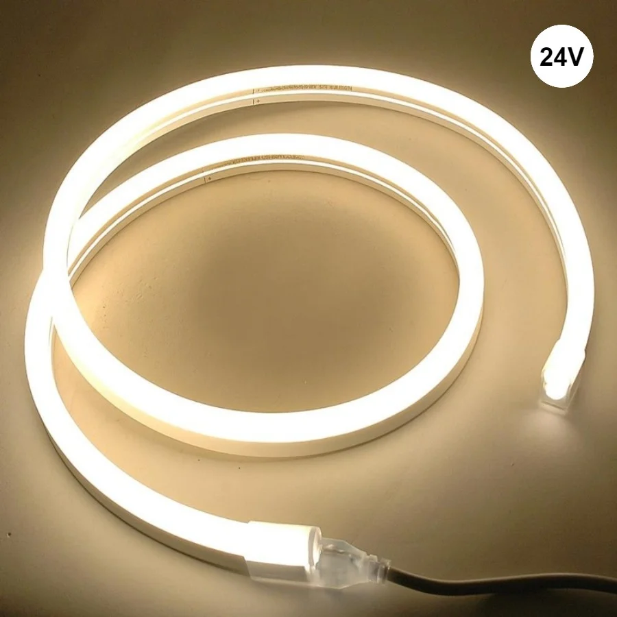 Φωτογραφία προϊόντος: MINI NEON FLEX 2835 24V 5m ταινία led στεγανή IP65 10W/m 700lm/m 160° θερμό λευκό 3000k dimmable 10W-120/24-3NEON UNIVERSE