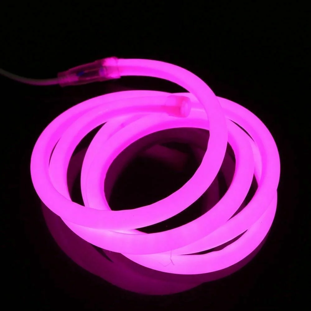 Φωτογραφία προϊόντος: ROUND NEON FLEX Ταινία led 360° 230V στροφείο 50m 9W/m 1150lm/m φούξια dimmable IP65 2835-120/NRMAGENTA-50 UNIVERSE