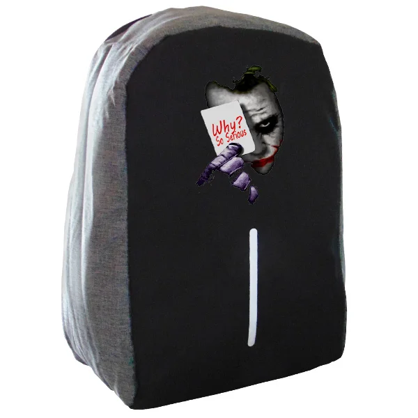 Φωτογραφία προϊόντος: Takeposition Why so Serious Σακίδιο πλάτης Razor 1κεντρική θέση Rpet 600D 44Y x 34Μ x 10Π Μαύρο/γκρι 973-8502