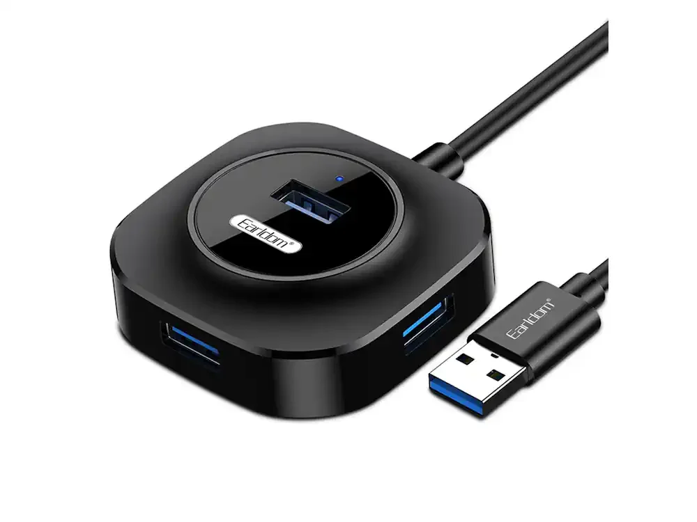 Φωτογραφία προϊόντος: Earldom USB 2.0 Hub Splitter 4 Θυρών με σύνδεση USB-A Μαύρο (40173)