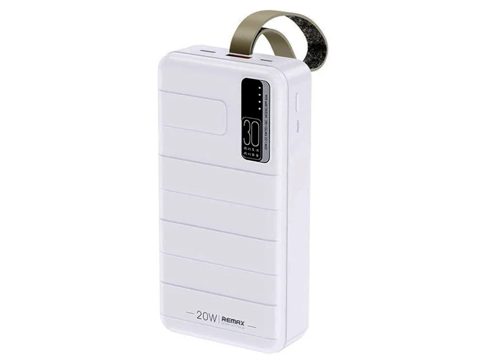 Φωτογραφία προϊόντος: Powerbank Remax 30.000mAh 5A Mε Θύρες USB-A Και Θύρα USB-C Λευκό (RPP-506)