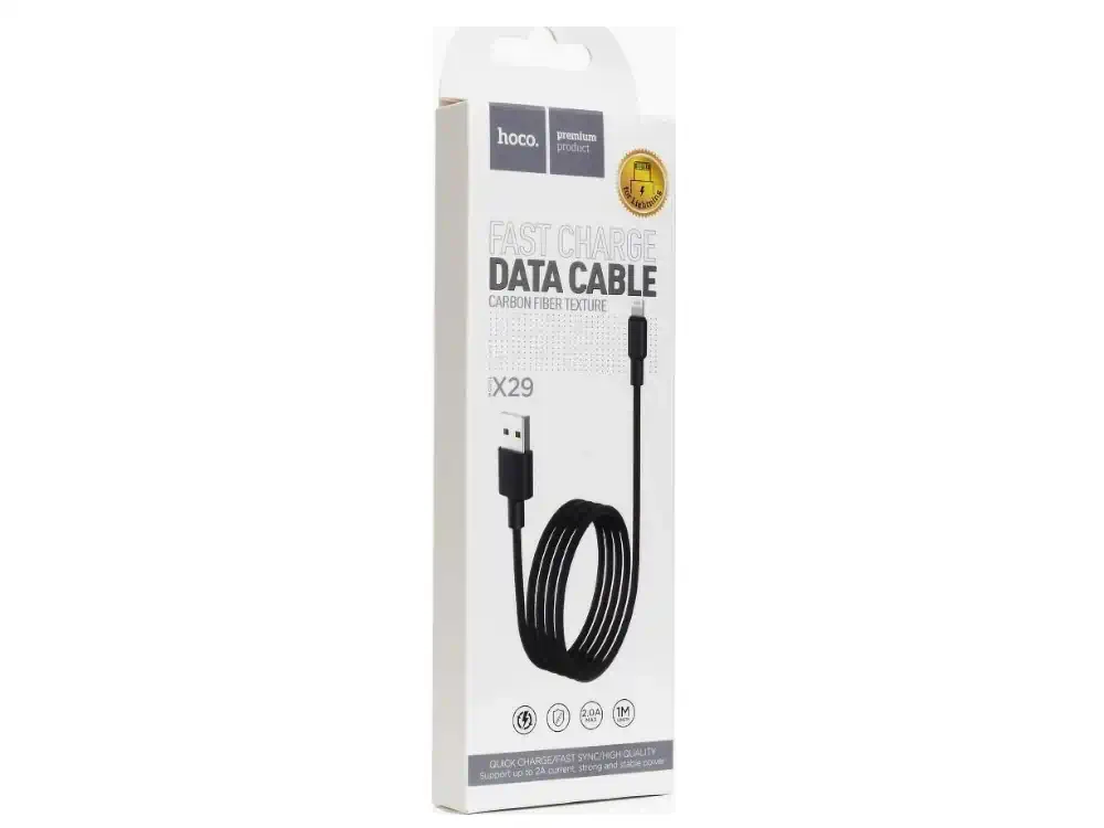 Φωτογραφία προϊόντος: Cable Hoco X29 USB to Lightning 1m Black