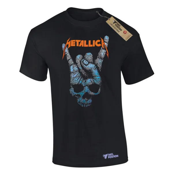 Φωτογραφία προϊόντος: Ανδρικό μπλουζάκι t-shirt βαμβακερό Takeposition Metallica σε Μαύρο, 320-7528b-02