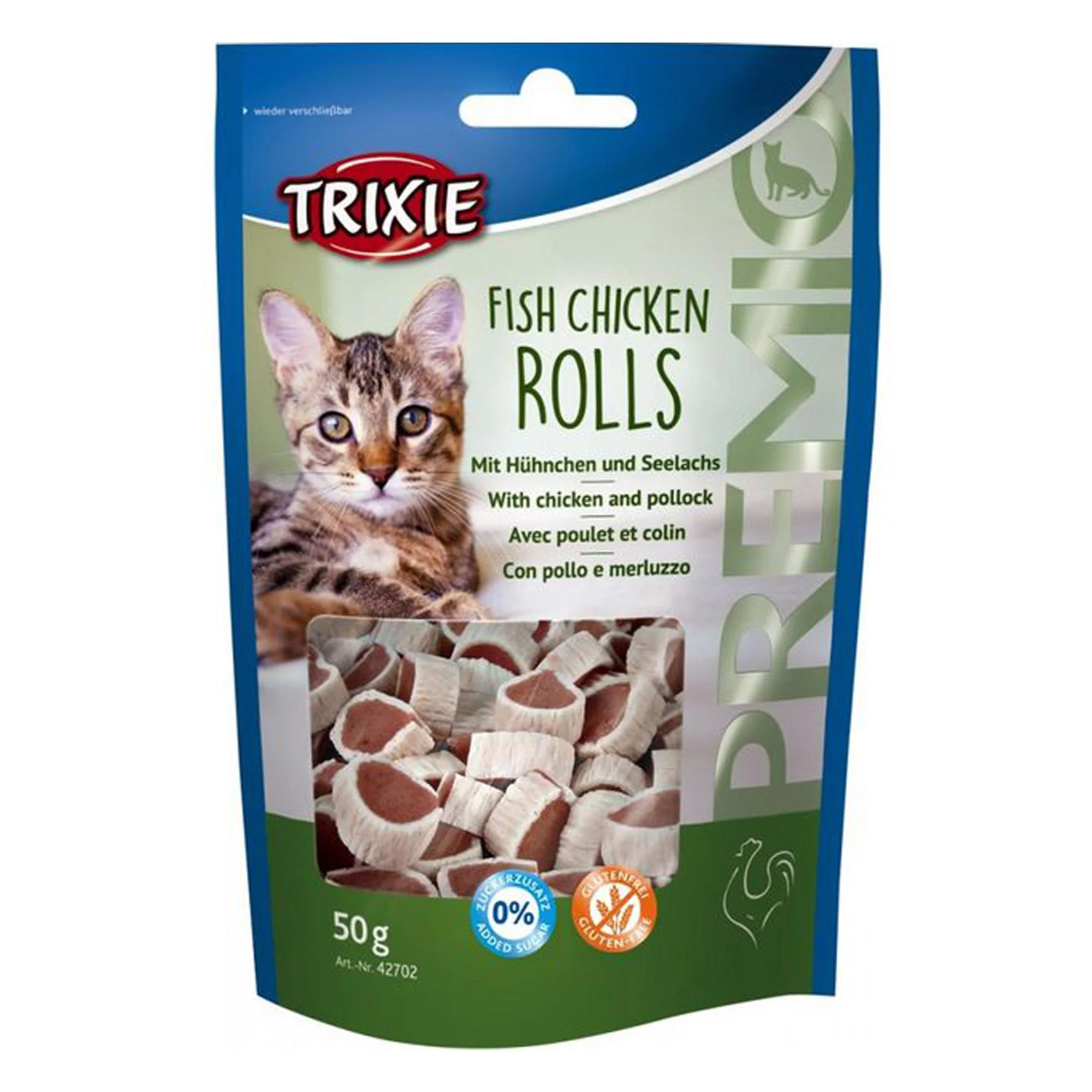 Φωτογραφία προϊόντος: Trixie Λιχουδία Premio Rolls Κοτόπουλο/Μπακαλιαρο 50g