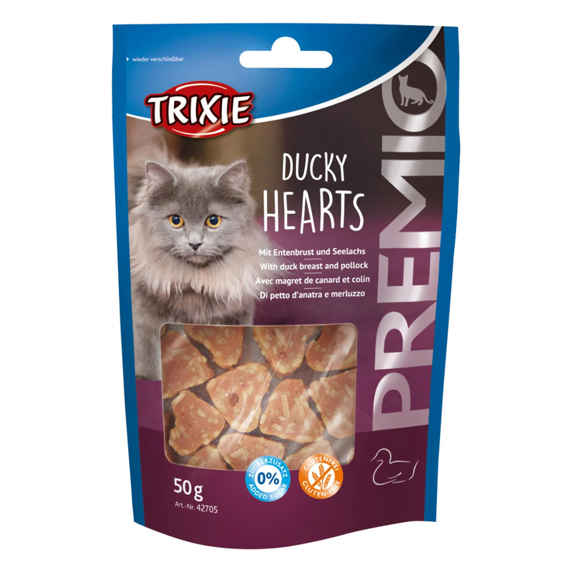 Φωτογραφία προϊόντος: Trixie Λιχουδία Premio Hearts Πάπια/Μπακαλιαρο 50g