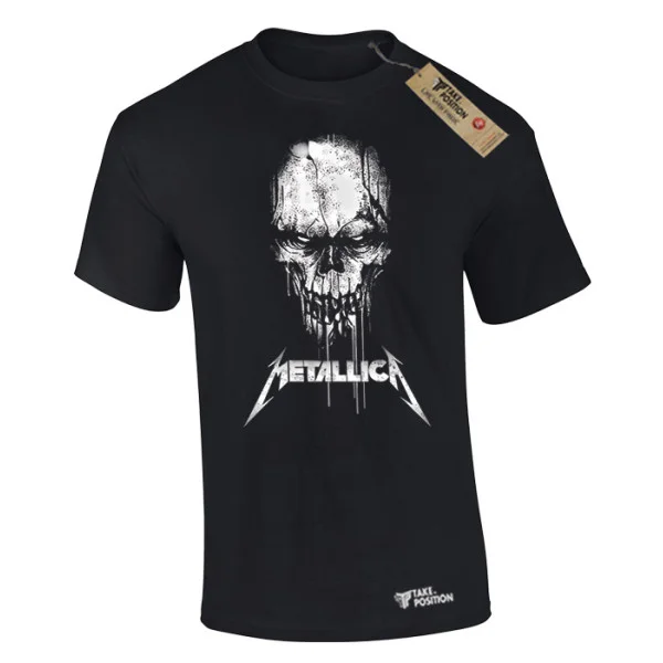 Φωτογραφία προϊόντος: Ανδρικό μπλουζάκι t-shirt βαμβακερό Takeposition Metallica σε Μαύρο, 320-7506b-02