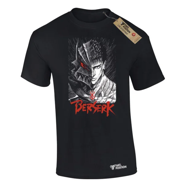 Φωτογραφία προϊόντος: Ανδρικό μπλουζάκι t-shirt βαμβακερό Takeposition Anime Berserk Guts armor, Μαύρο, 320-1018b-02