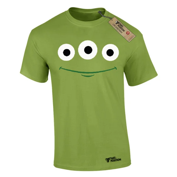 Φωτογραφία προϊόντος: Ανδρικό μπλουζάκι t-shirt βαμβακερό Takeposition Allien face, Πράσινο Kiwi, 320-1394-13